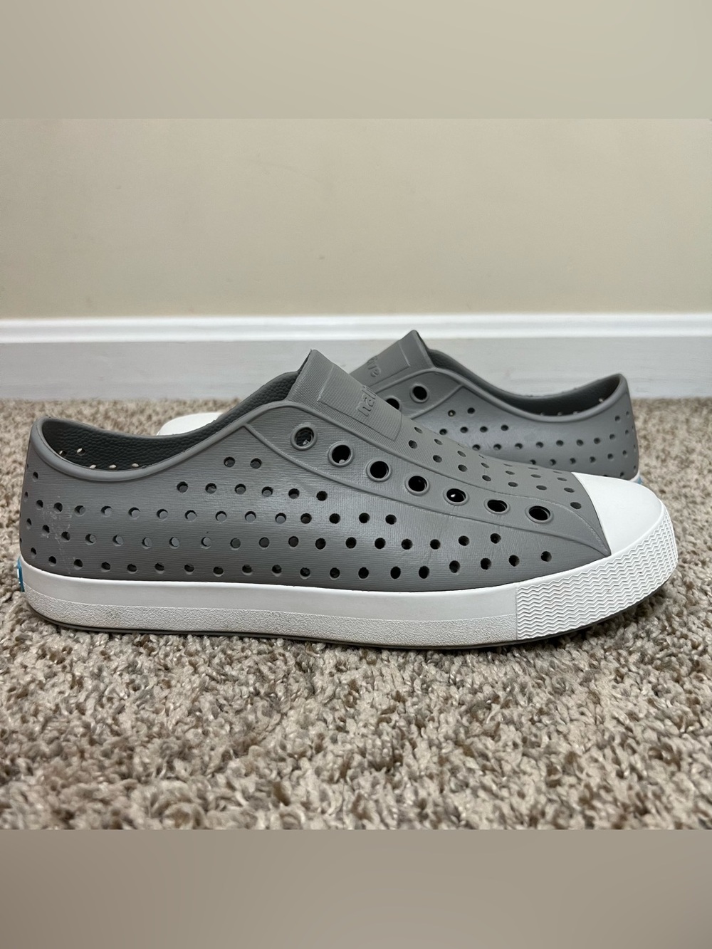 Native Jefferson EVA Slip-On Sneakers Gray/White Unisex M7/W9